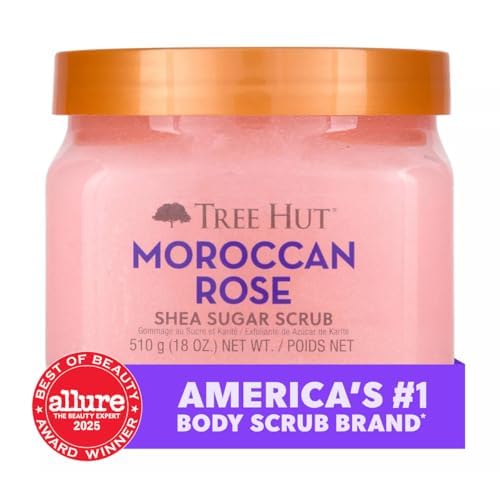 Tree Hut Moroccan Rose Shea Sugar Scrub, Mothers Day Gifts, Exfoliating & - Image 2