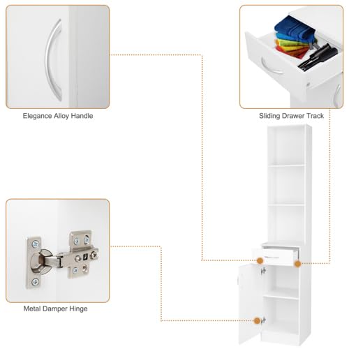mefeir Salon Station, Barber Hair Stylist Storage Cabinet - Image 4