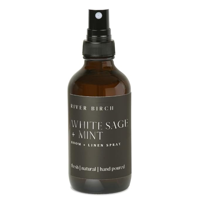 River Birch White Sage + Mint Scented Linen and Room Spray | Home Fragrance | 4 by RiverBirch
