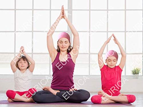 EUICAE Spa Headband Pack of 6 All Pink Sweat Head Towels - Image 6