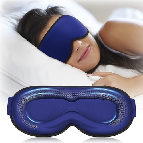 Weighted Blackout Sleep Mask, 3D Contoured Zero Eye Pressure, Lash-Friendly by FACEMOON