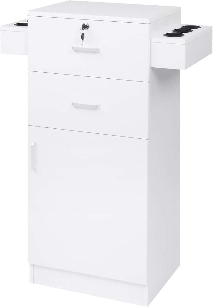 Modern Styling Station for Hair Stylist, Wooden Hair Salon Station Storage by Unknown