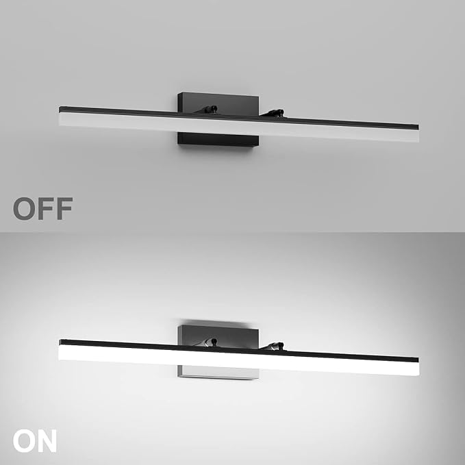 Aipsun 31.5 inch Modern Black Vanity Light Adjustable Bathroom Light Fixtures - Image 8