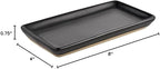Sweet Water Decor Matte Black Stoneware Tray | Kitchen and Bathroom Dispenser - Image 9