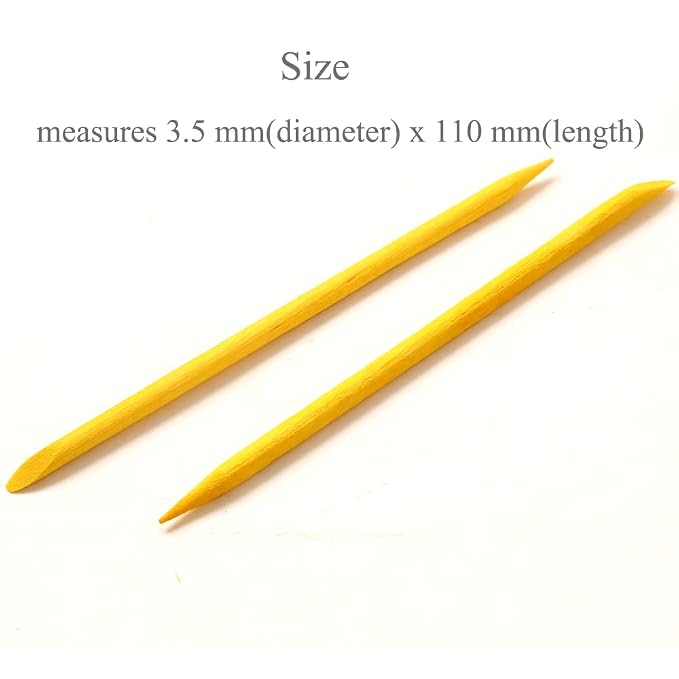 100 Pcs Orange Wood Nail Sticks Double Sided Multi Functional Cuticle Pusher - Image 5