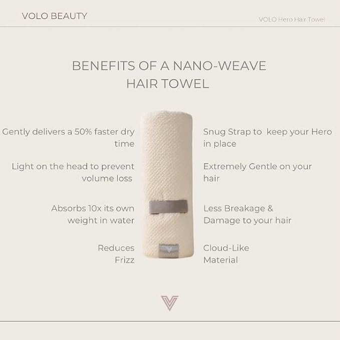 VOLO Hero Hair Towel | Ultra Soft, Super Absorbent, Quick Drying Nanoweave - Image 2