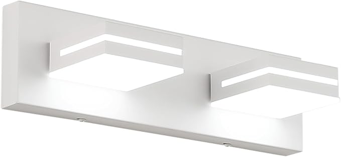 SineRise LED Modern Bathroom Vanity Light Fixtures, Matte White Modern Acrylic by SINERISELIGHTING