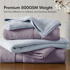 Madison Park 800GSM Bathroom Towel Set of 8 100% Cotton Bath Towel Set - Image 2