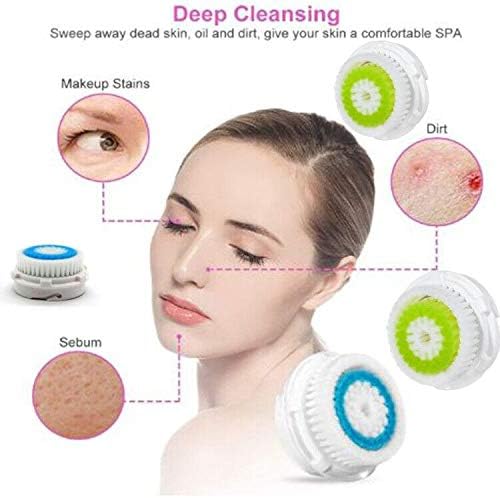 Facial Cleansing Brush Heads, Face Brush Head Replacements Compatible - Image 3