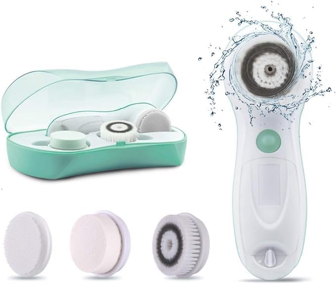 TOUCHBeauty 360° Rotating, 3 in 1 Interchangeable Facial Cleansing Brush Set by TOUCHBeauty