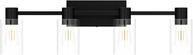 4-Light Modern Vanity Light Fixtures Over Mirror, Matte Black Bathroom Light - Image 4