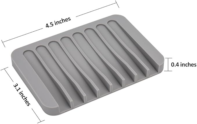 4PCS Silicone Soap Dishes for Shower, Upgrade Self-Draining Bar Soap Holder - Image 7