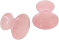 2 Pcs Rose Quartz Jade Mushroom Hot Massage Stones Set Warm Rocks Kit by QYLHH