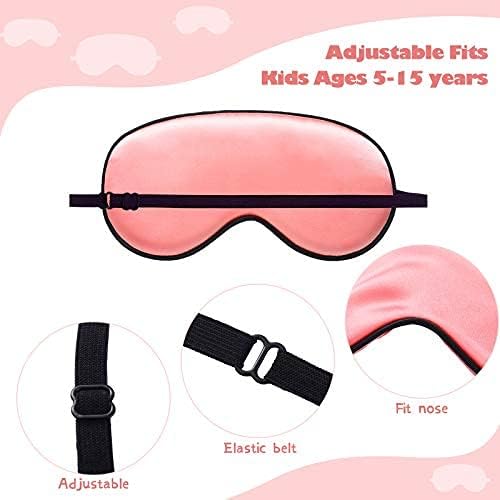 Sintege 4 Pcs Silk Eye Mask for Sleeping Kids Soft Eye Cover - Image 5