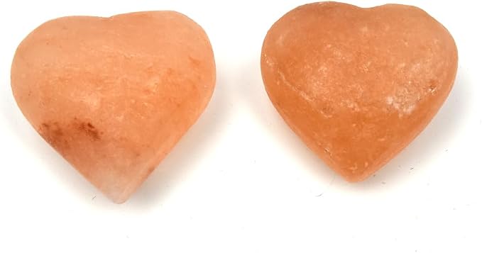 2 Pcs Heart Shape Himalayan Salt Massage Stones Hot Massage Cold Massage Stones by QYLHH
