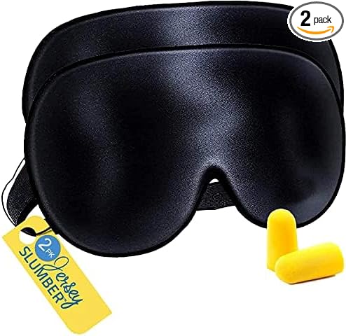 Silk Sleep Eye Mask for Men Women, Comfortable Super Soft Eye Mask by JersySlumber