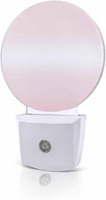 Night Lights Auto Sensor Pink Ombre Night Light Solid Color Round Lamp Plug-in by Home+L6