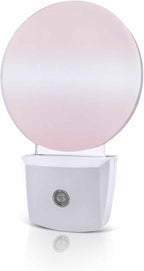 Night Lights Auto Sensor Pink Ombre Night Light Solid Color Round Lamp Plug-in by Home+L6