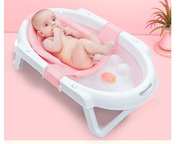 Breathable Mesh Newborn Baby Bath Mat Baby Tub Pillow Adjustable Non-Slip Bath - Image 2