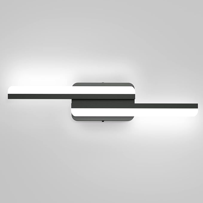 Ralbay Modern LED Black Vanity Light 24inch 24W Frosted Aluminum LED Matte by RalbayLighting