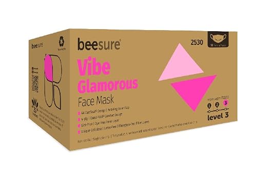 BeeSure - BE2530case Vibe Face Masks, Glamorous Pink - Image 2
