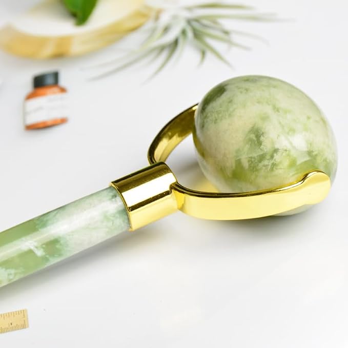 Jade Eye Mask and Jade Roller Set, Jade Stone Face Mask and Facial Rollers - Image 5