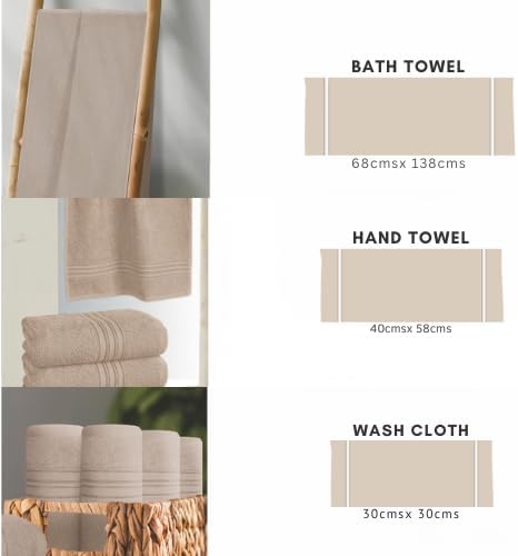 BOUTIQUO Ultra Soft 3 Pack Cotton Towel Set, Contains a Bath Towels 28x55 inch - Image 6