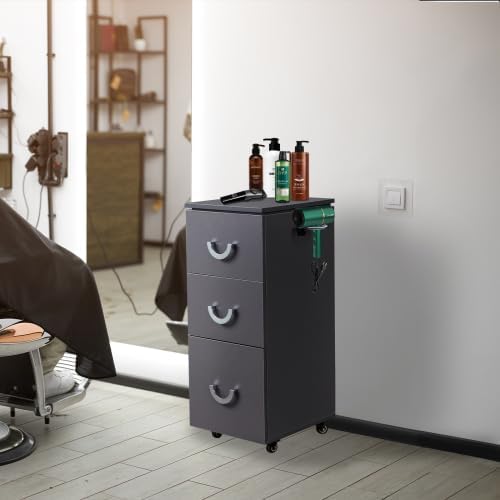 OmySalon Salon Cart with Wheels, 3-Tier Rolling Hair Styling Station - Image 8