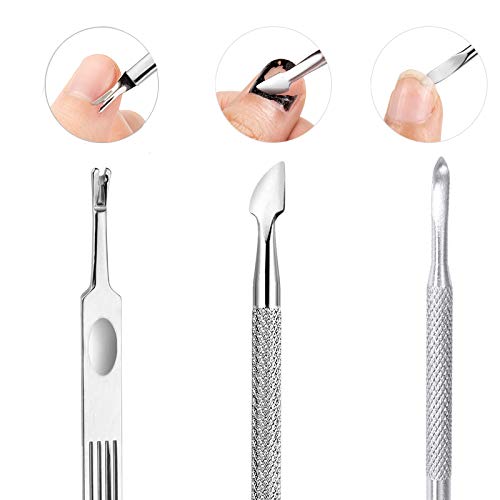 6PCS Cuticle Pusher Set, Stainless Steel Cuticle Remover Kit, Cutter and - Image 3