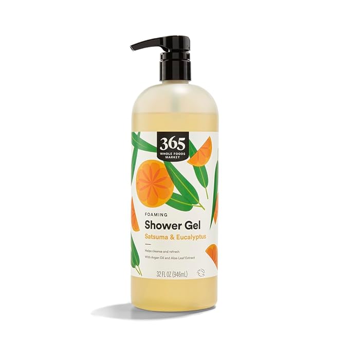365 by Whole Foods Market, Foaming Shower Gel, Satsuma & Eucalyptus, 32 Fl Oz by WholeFoodsMarket