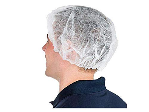Disposable Caps Hair Nets, Salon Spa Food Service 100 Pack 21" White - Image 2