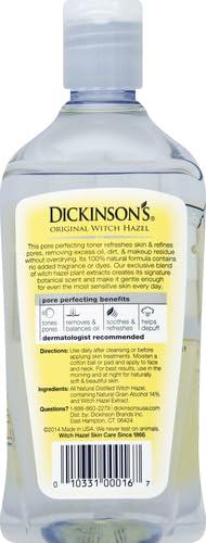 Dickinson's Original Witch Hazel Pore Perfecting Toner | 100% Natural Distilled - Image 3