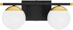 Ralbay Black and Gold Bathroom Vanity Light 2-Light Mid Century Modern Vanity - Image 2