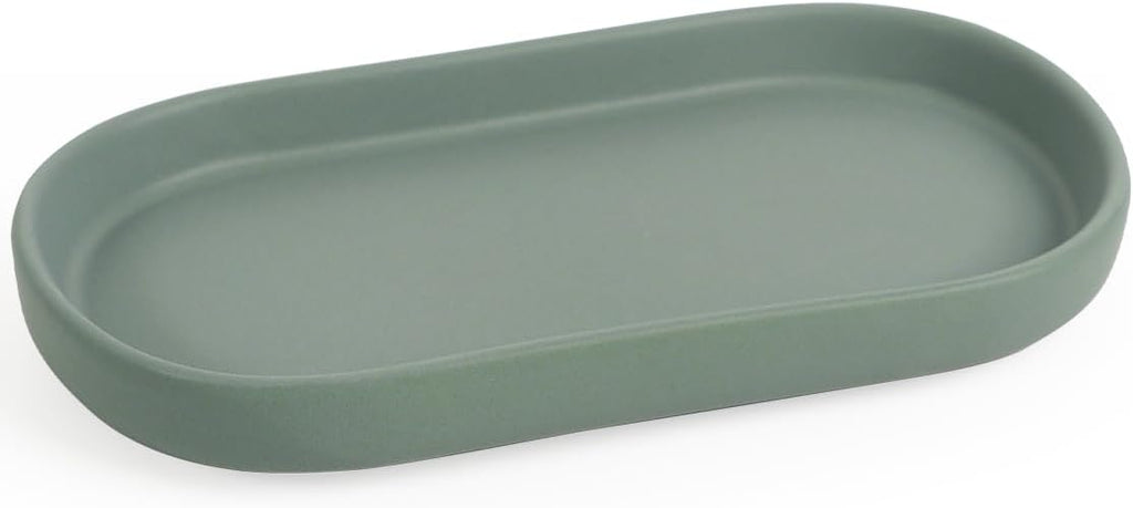 INGOFIN 7" Ceramic Bathroom Vanity Tray- Bathroom Organizer Countertop Tray by INGOFIN