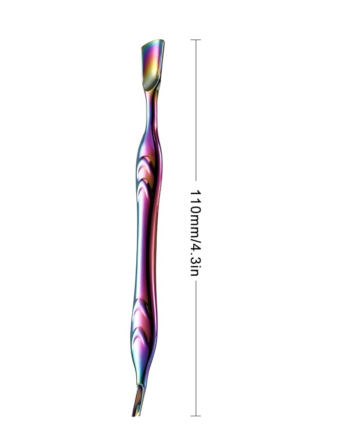 FERYES Cuticle Pusher with Fork, 2-in-1 Cuticle Trimmer Nail Care Tool - Image 7