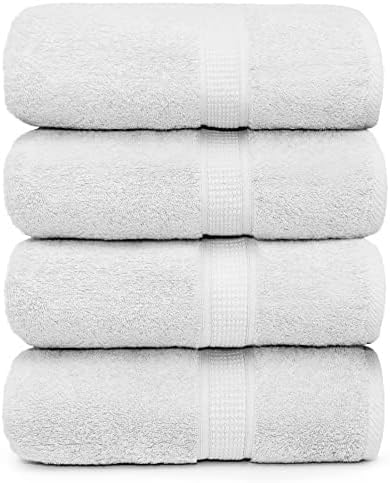 Ariv Premium Bath Towels Pack of 4, 100% Cotton, Super Soft, Highly Absorbent by Ariv