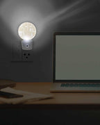 Night Lights Auto Sensor Beige Lines Night Light Modern Abstract Art Round Lamp - Image 7