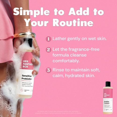 Her Fantasy Box | Sensitive Probiotic+ Gentle Cleanser – Fragrance-Free - Image 2