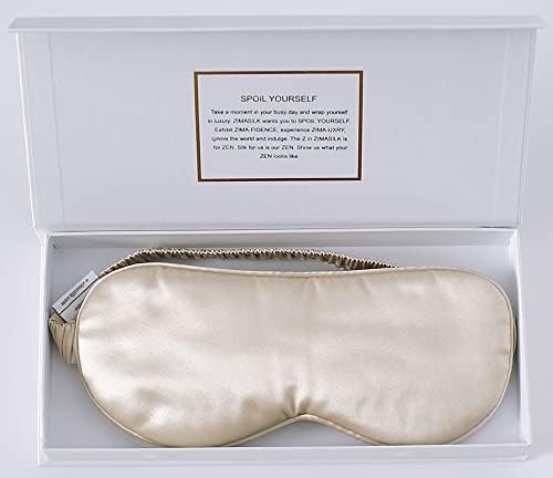 ZIMASILK Adjustable 100% 22 Momme Mulberry Silk Sleep Mask by ZIMASILK