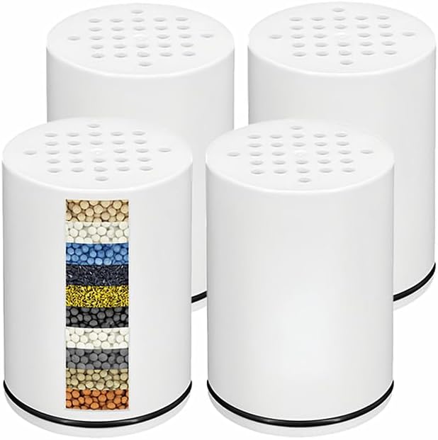 AWO 4 PACK Replacement Shower Filter Cartridge Compatible by AWOReplacementProjectorLamp