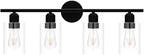 Espird 4 Light Bathroom Vanity Light Fixtures Black, Rustic Farmhouse Vanity - Image 4