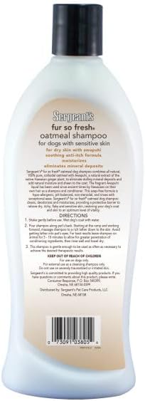 Sergeant’s Fur-So-Fresh Oatmeal Dog Grooming Shampoo - Image 2