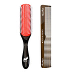 Pete & Pedro Premium Cushion Men’s Styling Hairbrush & Classic Comb Set | 9-Row by PetePedro