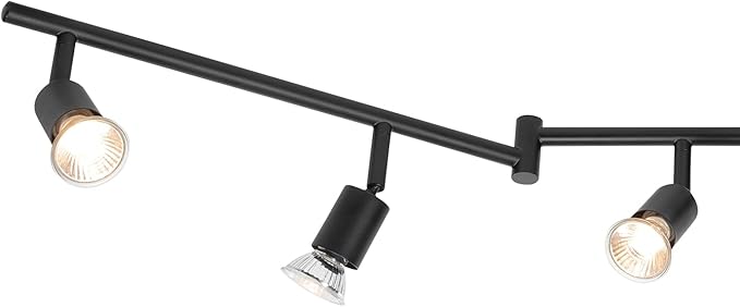 Globe Electric 59693 6-Light Foldable Track Lighting Kit, Matte Black Finish - Image 3
