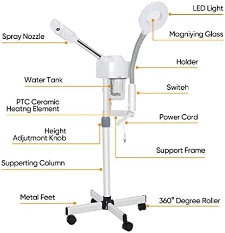 2 in 1 Facial Steamer 5X Magnifying Lamp - Image 3
