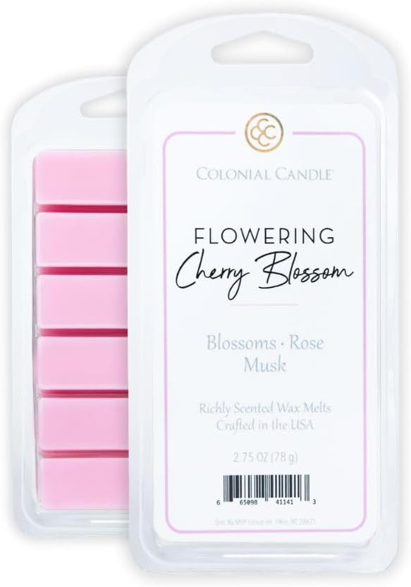 Colonial Candle Flowering Cherry Blossom Scented Wax Melts, Wax Melt Warmer - Image 3