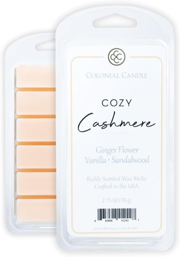 Colonial Candle Cozy Cashmere Scented Wax Melts, Wax Melt Warmer Cubes - Image 3