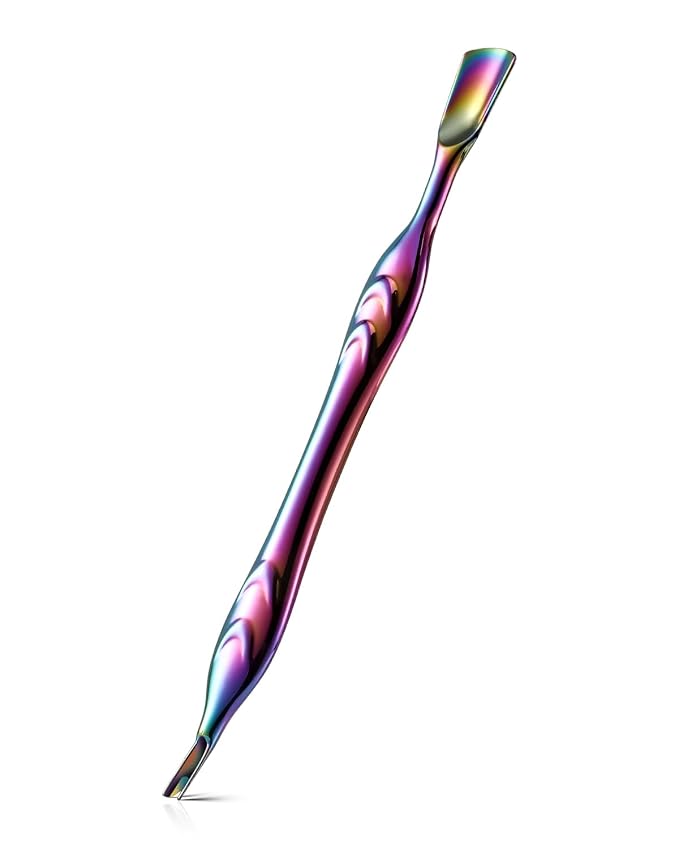 FERYES Cuticle Pusher with Fork, 2-in-1 Cuticle Trimmer Nail Care Tool by FERYES