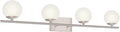 New Bathroom Vanity Light Fixtures 4 Lights Brushed Nickel Glass Shade Modern by Enjoyyourhealthylife