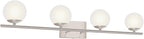 New Bathroom Vanity Light Fixtures 4 Lights Brushed Nickel Glass Shade Modern by Enjoyyourhealthylife